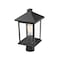 Z-Lite Portland 1 Light Post Mount Light, Black & Clear Beveled 531PHMR-BK - alternate 3